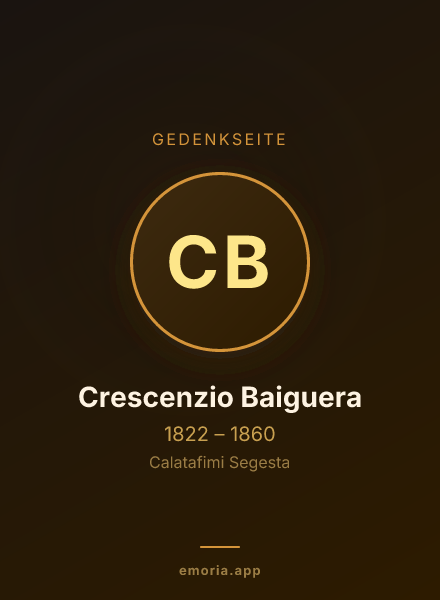 Gedenkportrait von Crescenzio Baiguera