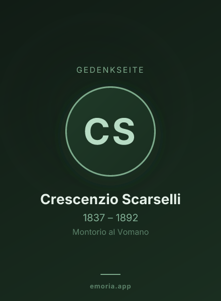 Gedenkportrait von Crescenzio Scarselli