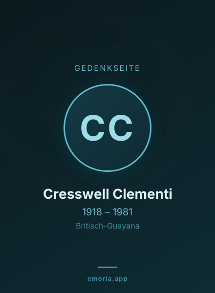 Gedenkportrait von Cresswell Clementi
