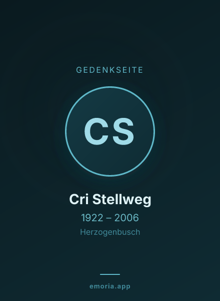 Gedenkportrait von Cri Stellweg