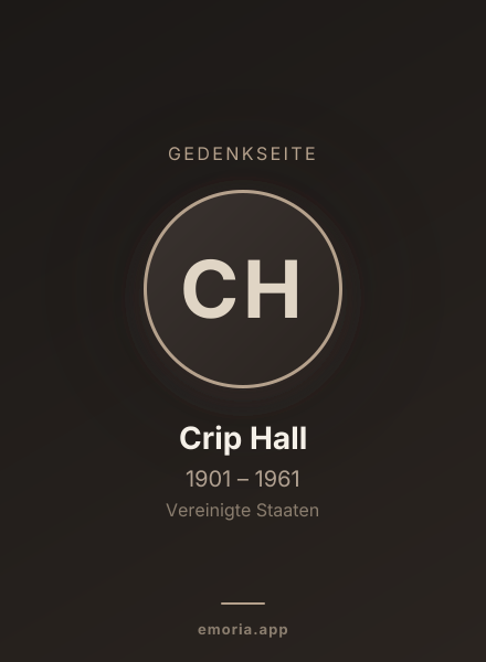 Gedenkportrait von Crip Hall