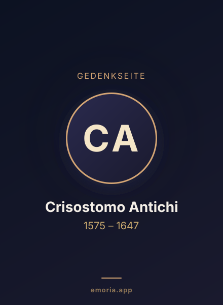 Gedenkportrait von Crisostomo Antichi