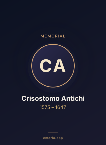Memorial portrait of Crisostomo Antichi