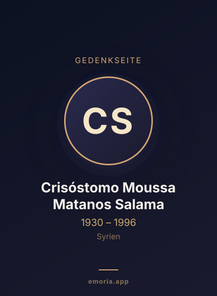 Gedenkportrait von Crisóstomo Moussa Matanos Salama