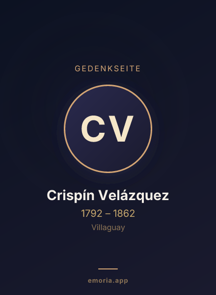 Gedenkportrait von Crispín Velázquez