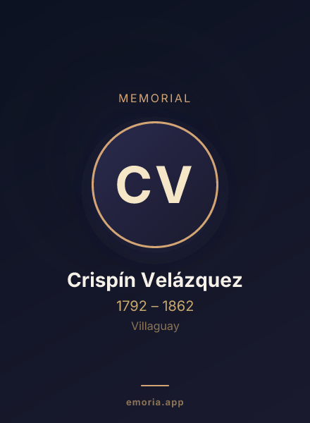 Memorial portrait of Crispín Velázquez