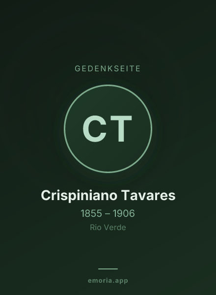 Gedenkportrait von Crispiniano Tavares