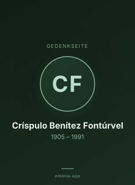Gedenkportrait von Críspulo Benítez Fontúrvel