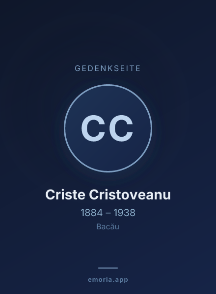 Gedenkportrait von Criste Cristoveanu