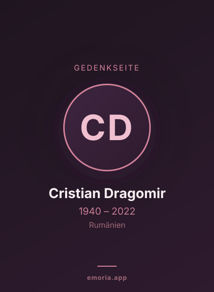 Gedenkportrait von Cristian Dragomir