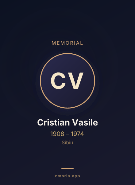 Memorial portrait of Cristian Vasile