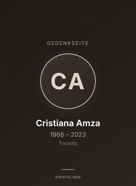 Gedenkportrait von Cristiana Amza