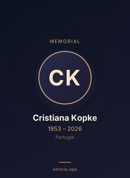 Memorial portrait of Cristiana Kopke