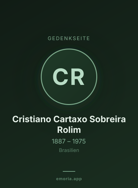 Gedenkportrait von Cristiano Cartaxo Sobreira Rolim