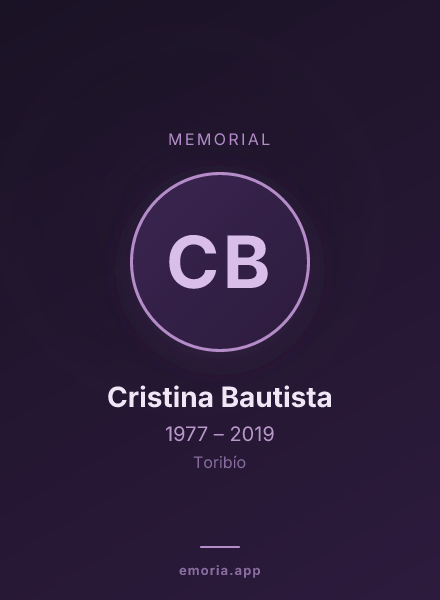 Memorial portrait of Cristina Bautista