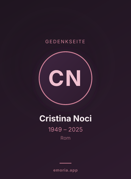 Gedenkportrait von Cristina Noci