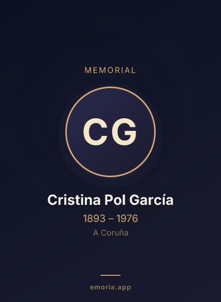 Memorial portrait of Cristina Pol García