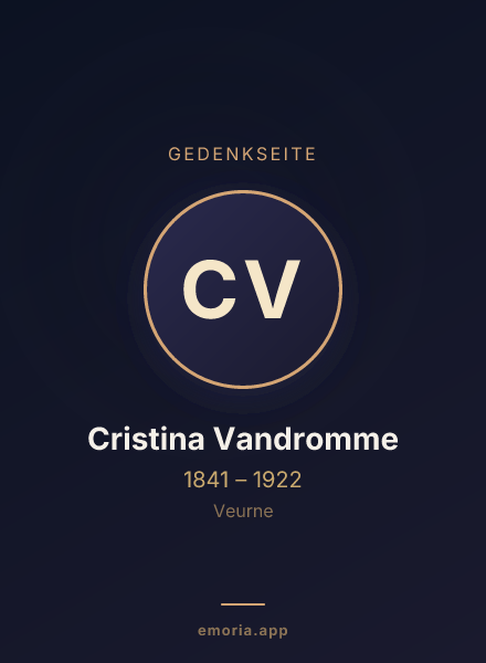 Gedenkportrait von Cristina Vandromme