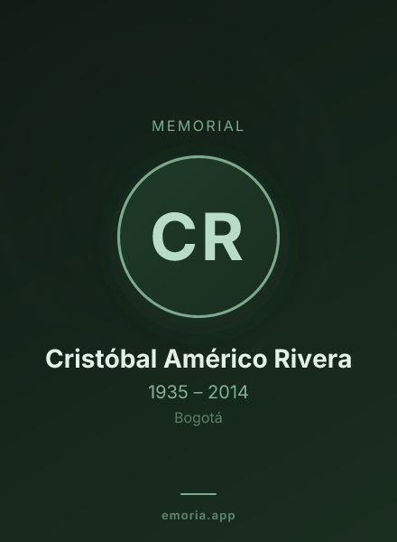 Memorial portrait of Cristóbal Américo Rivera
