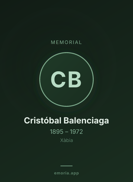 Memorial portrait of Cristóbal Balenciaga