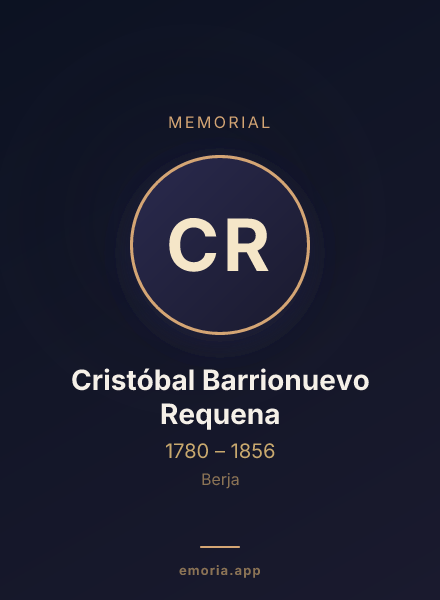 Memorial portrait of Cristóbal Barrionuevo Requena