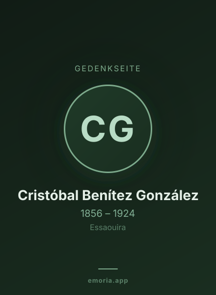 Gedenkportrait von Cristóbal Benítez González