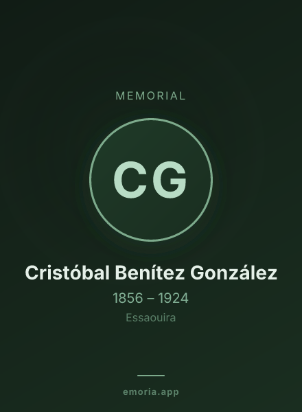 Memorial portrait of Cristóbal Benítez González