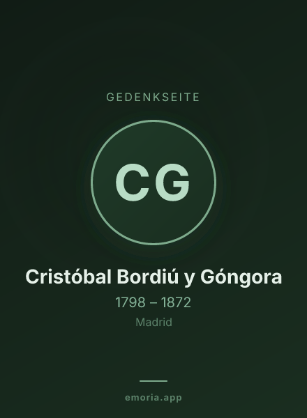 Gedenkportrait von Cristóbal Bordiú y Góngora