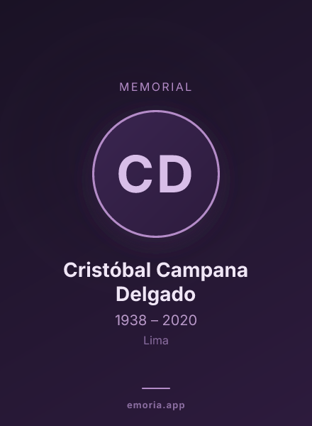 Memorial portrait of Cristóbal Campana Delgado