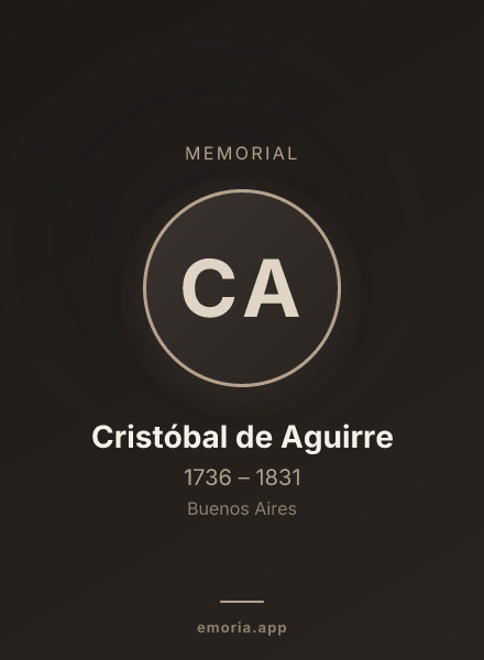 Memorial portrait of Cristóbal de Aguirre