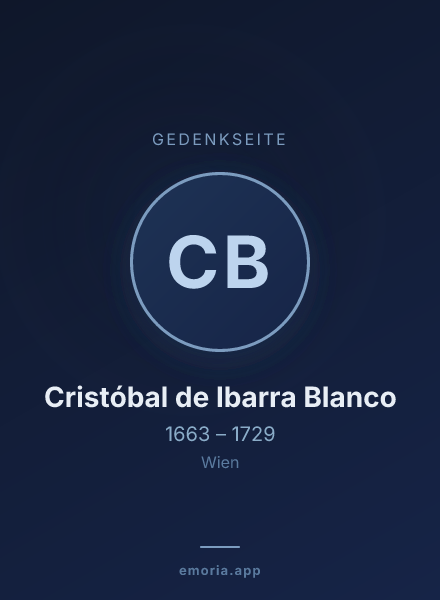 Gedenkportrait von Cristóbal de Ibarra Blanco