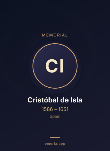 Memorial portrait of Cristóbal de Isla