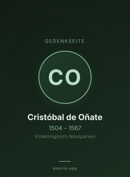 Gedenkportrait von Cristóbal de Oñate