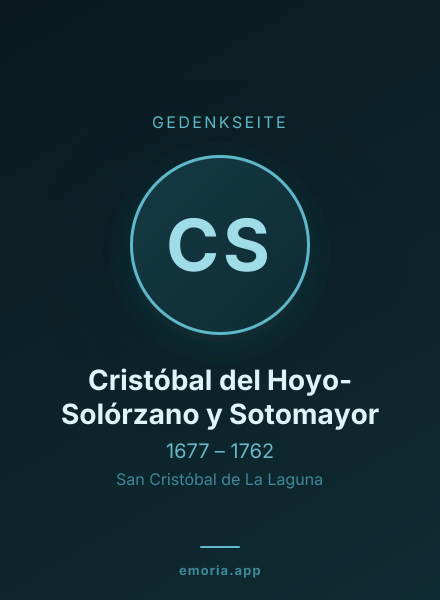 Gedenkportrait von Cristóbal del Hoyo-Solórzano y Sotomayor