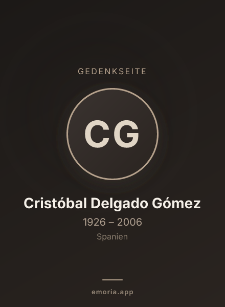 Gedenkportrait von Cristóbal Delgado Gómez