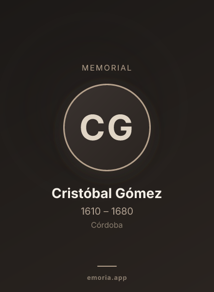 Memorial portrait of Cristóbal Gómez