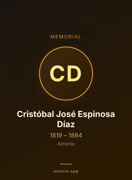 Memorial portrait of Cristóbal José Espinosa Díaz