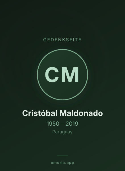 Gedenkportrait von Cristóbal Maldonado