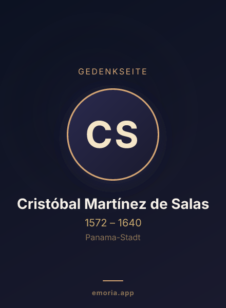 Gedenkportrait von Cristóbal Martínez de Salas