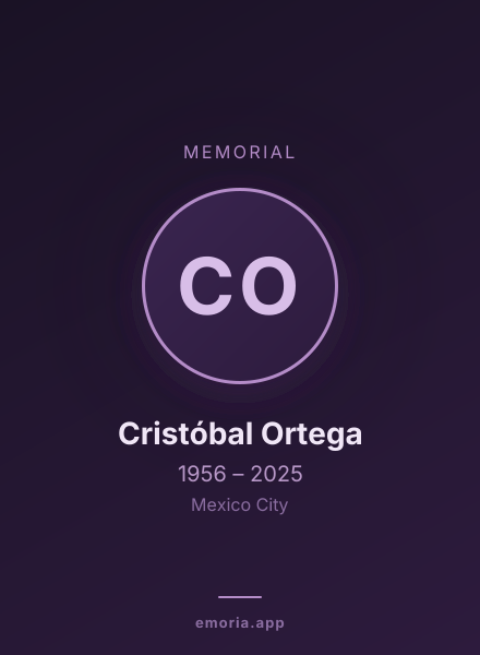 Memorial portrait of Cristóbal Ortega