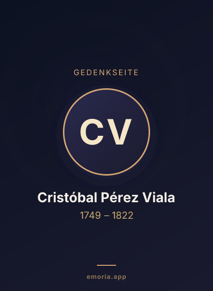 Gedenkportrait von Cristóbal Pérez Viala