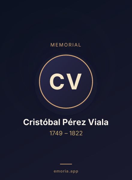 Memorial portrait of Cristóbal Pérez Viala
