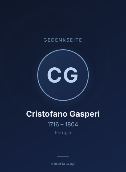 Gedenkportrait von Cristofano Gasperi