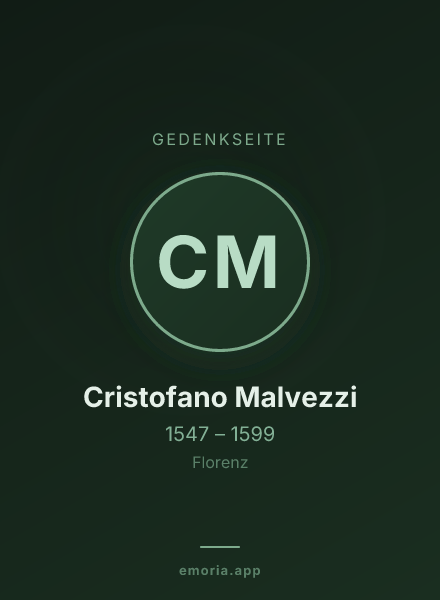 Gedenkportrait von Cristofano Malvezzi