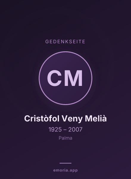 Gedenkportrait von Cristòfol Veny Melià