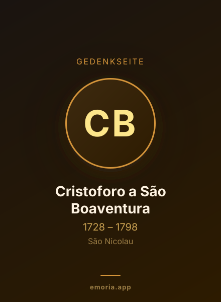 Gedenkportrait von Cristoforo a São Boaventura