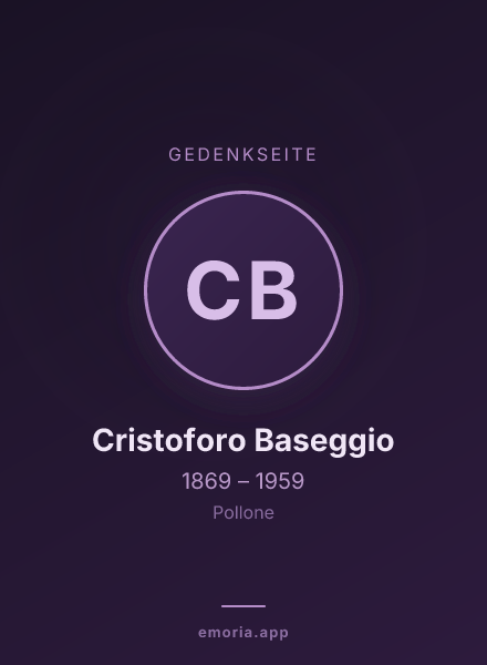 Gedenkportrait von Cristoforo Baseggio