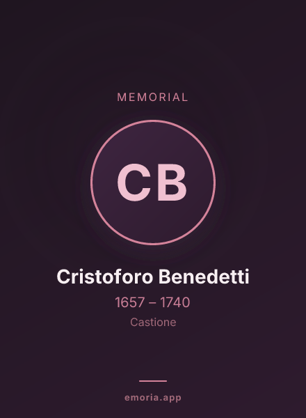 Memorial portrait of Cristoforo Benedetti