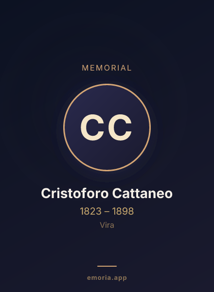 Memorial portrait of Cristoforo Cattaneo
