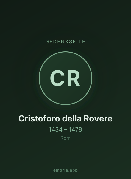 Gedenkportrait von Cristoforo della Rovere